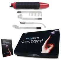 Kink Labs Neon Wand Electrosex Kit Red Handle Red Electrode Us Plug Bondage